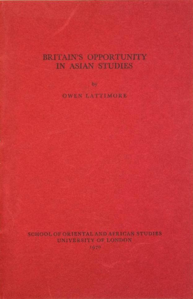 Britain's opportunity in Asian studies