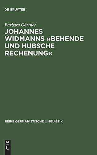 Johannes Widmanns »Behende und hubsche Rechenung«