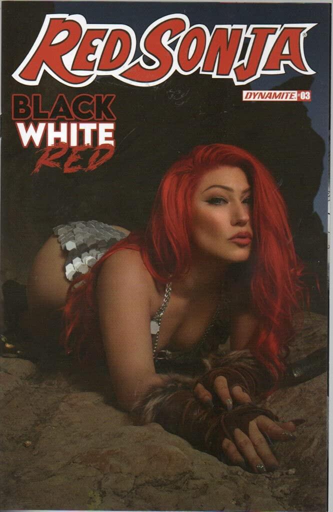 Red Sonja Black White Red, no. 3 (2021) (cover D: Cosplay Photo cover, with model Rachel Hollon): "Dawn of a Crimson Day, "Small Tales," "Ssshhhhhh!"