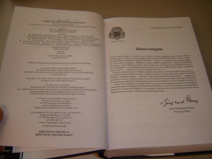 Vol. 1 & 2 of The Great Hebrew-Aramaic-Polish Dictionary of the Old Testament / Wielki slownik Hebrajsko-Polski I Aramejsko-Polski Starego Testamentu