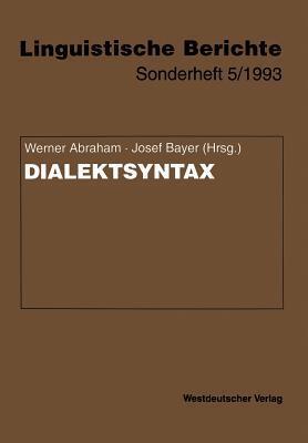 Dialektsyntax (Linguistische Berichte Sonderhefte, 5)