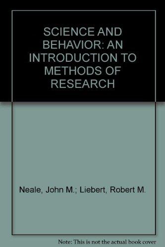 Science and Behavior: An Introduction to Methods of Research
