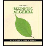 Beginning Algebra - Student Solution Manual (9th, 11)