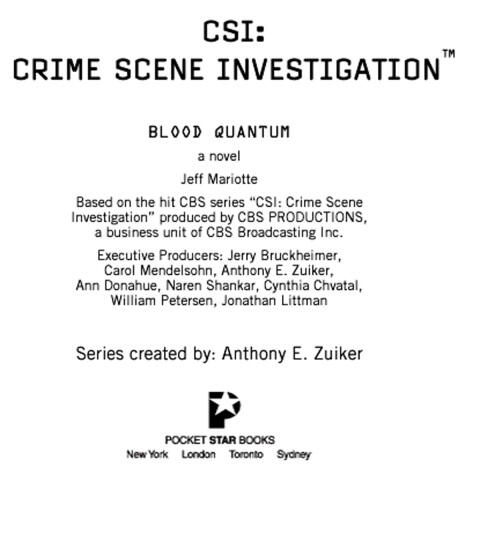 CSI: Crime Scene Investigation: Blood Quantum