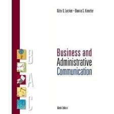 Business and Administrative Communication 9th (nineth) edition