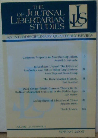 The Journal of Libertarian Studies: Volume 19, Number 2