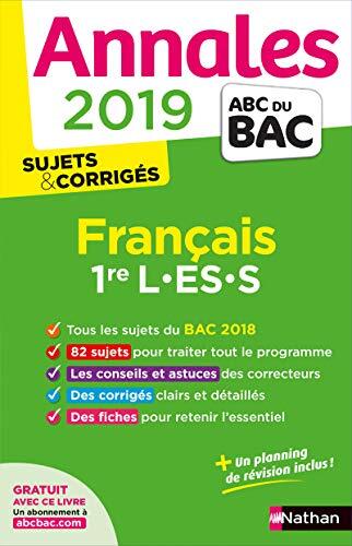 Annales Bac 2019 Français (1ère L-ES-S) Corrigé