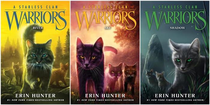 Warriors: A Starless Clan Series 3 Books Set - River; Sky; Shadow