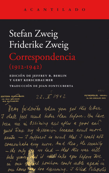 Stefan Zweig, Friderike Zweig: Correspondencia