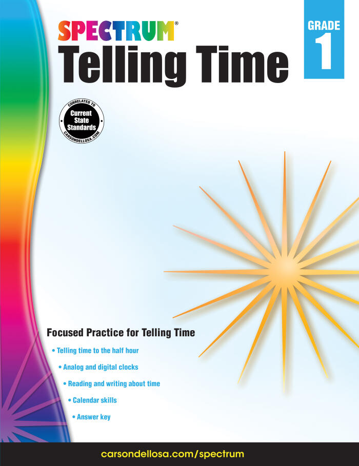 Spectrum - Telling Time, Grade 1