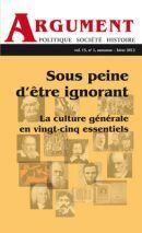 Argument (Vol. 15, Numéro 1)