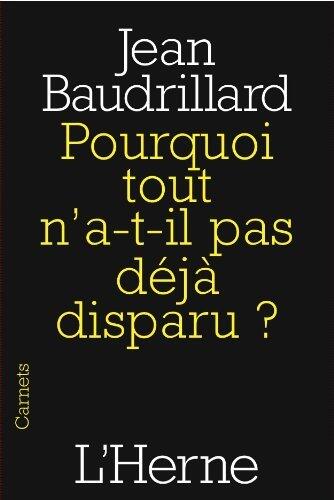 Pourquoi tout n'a-t-il pas déjà disparu ?