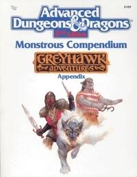 Monstrous Compendium: Greyhawk Adventures Appendix