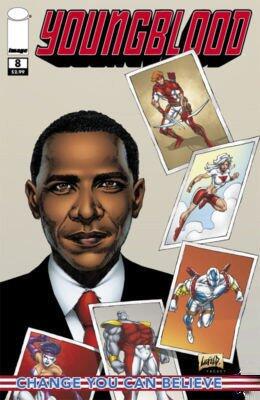 Youngblood #8 Barack Obama Cover and Story First Printing Cream Colored Background