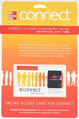 Connect Business Law 1 Semester Access Card for Dynamic Business Law