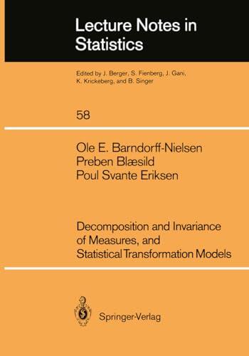 Decomposition and Invariance of Measures, and Statistical Transformation Models