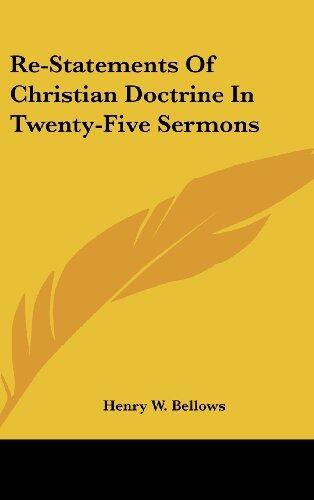 Re-Statements of Christian Doctrine in Twenty-Five Sermons