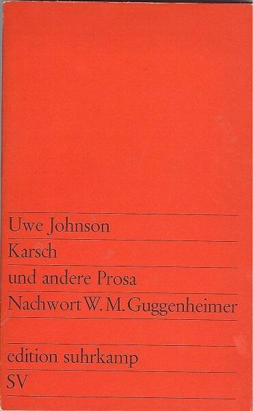 Karsch, und andere Prosa