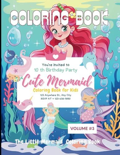 Cute Mermaid Coloring Book for Kids, Fun Coloring Book Tailored for Kids to Spark Creativity and Endless Coloring Adventures, Gift