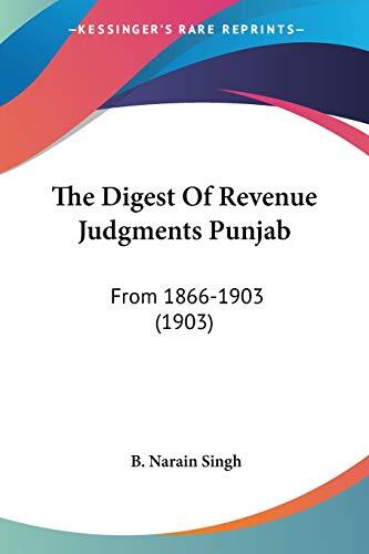 The Digest of Revenue Judgments Punjab: From 1866 to 1903