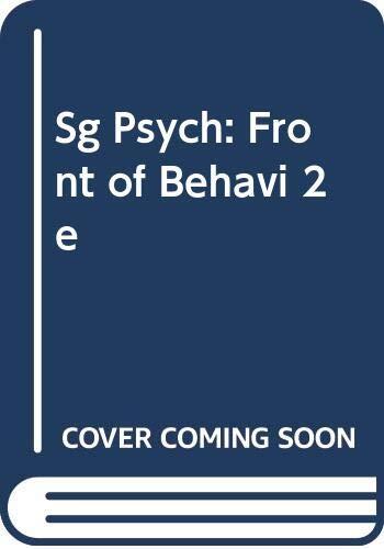 Study Guide to Accompany Psychology: The Frontiers of Behavior