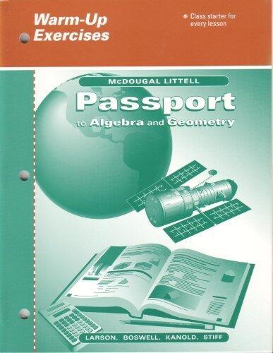 Passport to Algebra and Geometry - Warm-up Exercises