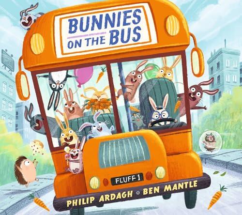 WALKER BOOKS Bunnies on the Bus A rhyming board book for babies and toddlers, perfect for summer holidays.