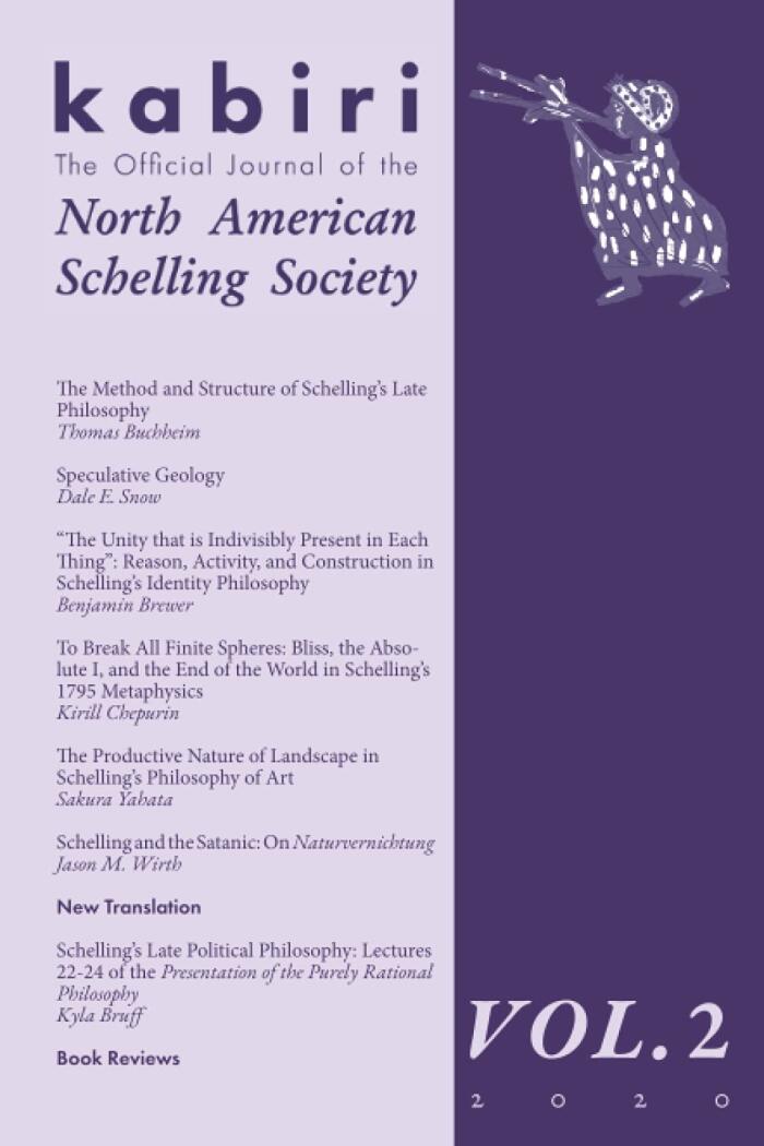 Kabiri Vol 2: The Ofiicial Journal of the North American Schelling Society