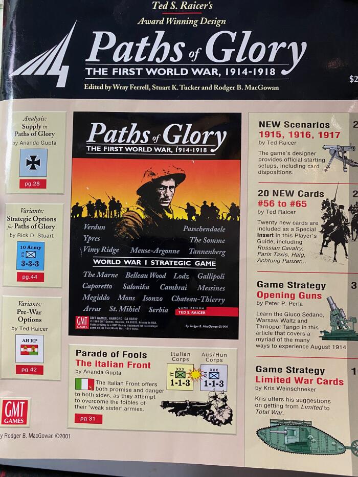 Paths of Glory Player's Guide