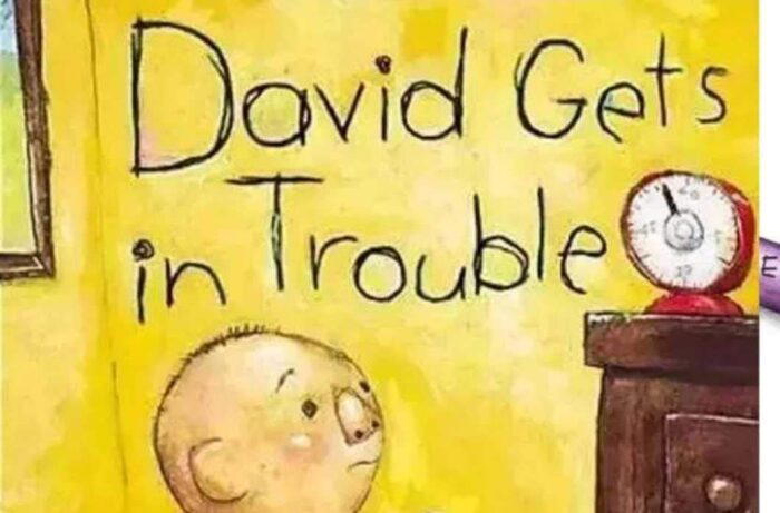David Get in Trouble: kids bookshelf