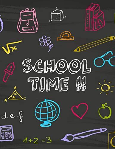 School Time: Colorful Black Student Journal to Write In