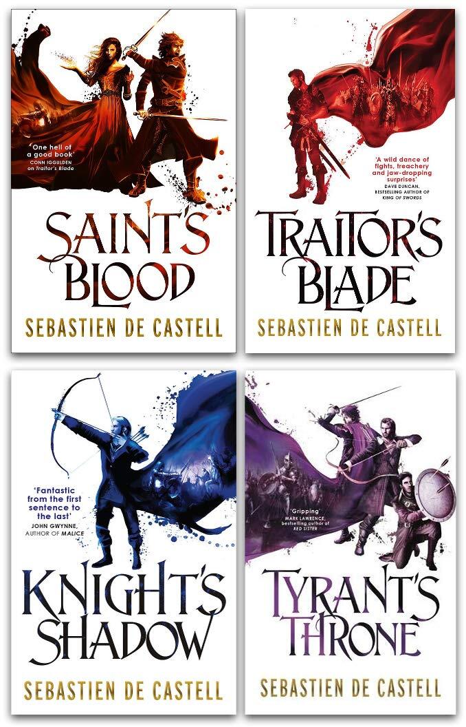The Greatcoats Series 4 Books Collection Set by Sebastien de Castell - Traitors Blade, Knights Shadow, Saints Blood, Tyrant Throne