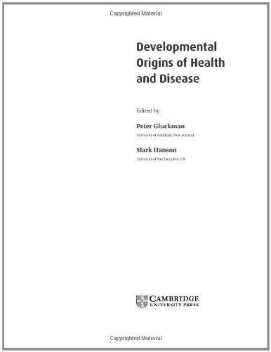 Developmental Origins of Health and Disease