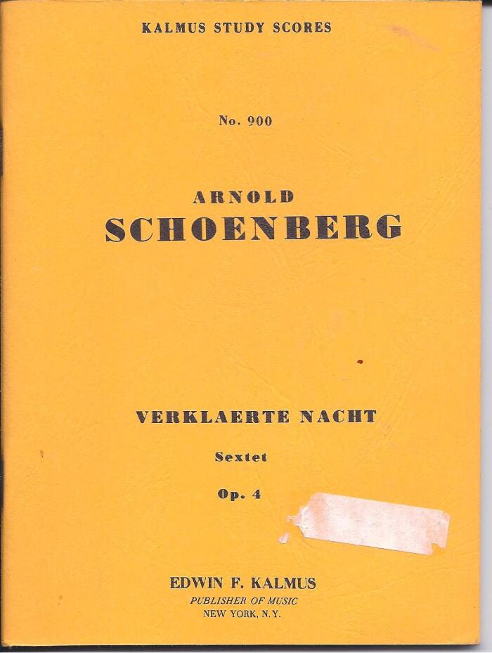 Verklaerte Nacht, Op. 4: Miniature Score