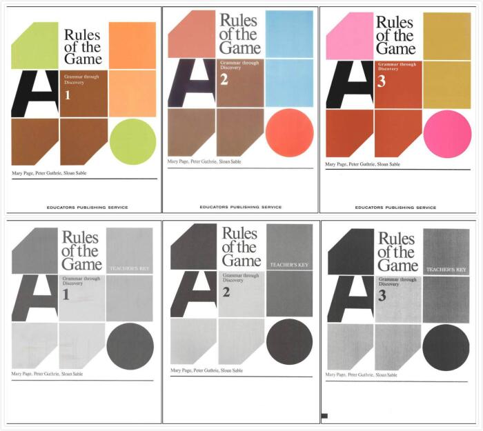 Rules of the Game: Grammar Through Discovery Complete 6 Books Set -- Book 1-3 and Teacher's Key 1-3