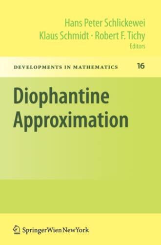 Diophantine Approximation: Festschrift for Wolfgang Schmidt