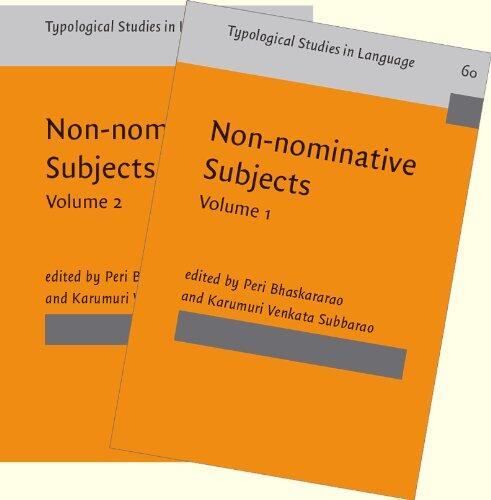 Non-Nominative Subjects (Volume 1 and 2)