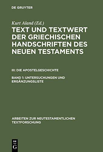 Untersuchungen Und Erg�nzungsliste