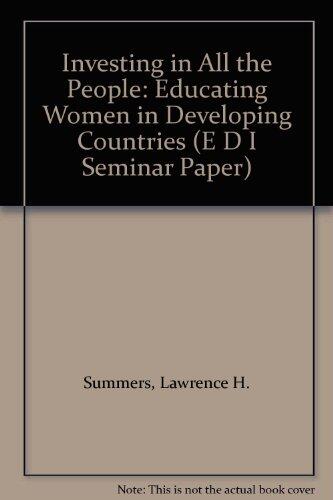 Investing in All the People: Educating Women in Developing Countries