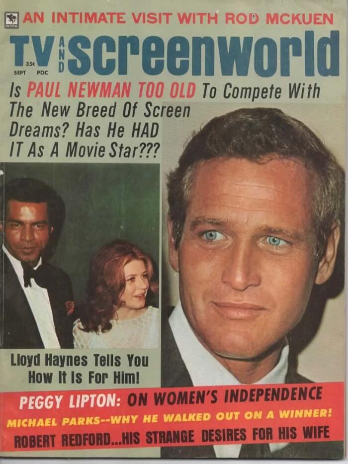 TV and Screenworld Magazine, September 1970 (Vol 4, No 11) Paul Newman, Lloyd Haynes, Barbara Streisand