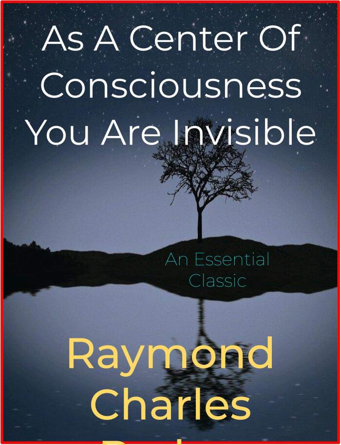 As a Center of Consciousness You Are Invisible
