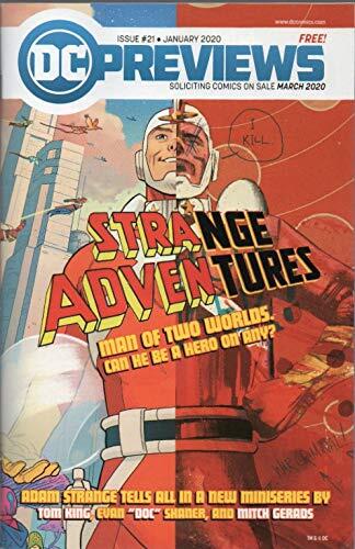 DC Previews, no. 21 (January 2020) (covers: Strange Adventures: Adam Strange, Man of Two Worlds—Can He Be a Hero on Any?/Robin the Boy Wonder: 80th Anniversary 100-Page Super Spectacular): DCeased etc