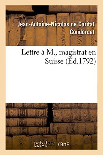 Lettre À M., Magistrat En Suisse