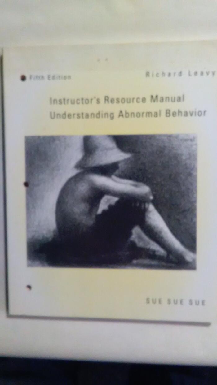UNDRSNDNG ABNRML BHVR IRM