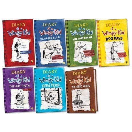 Diary of a Wimpy Kid Pack, 7 books (Diary Of A Wimpy Kid; Rodrick Rules; The Last Straw; Dog Days; The Ugly Truth; Cabin Fever; The Third Wheel).