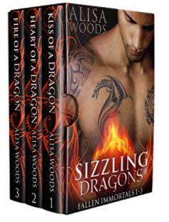 Sizzling Dragons Box Set (Books 1-3: Fallen Immortals)-Dragon Shifter Paranormal Romance