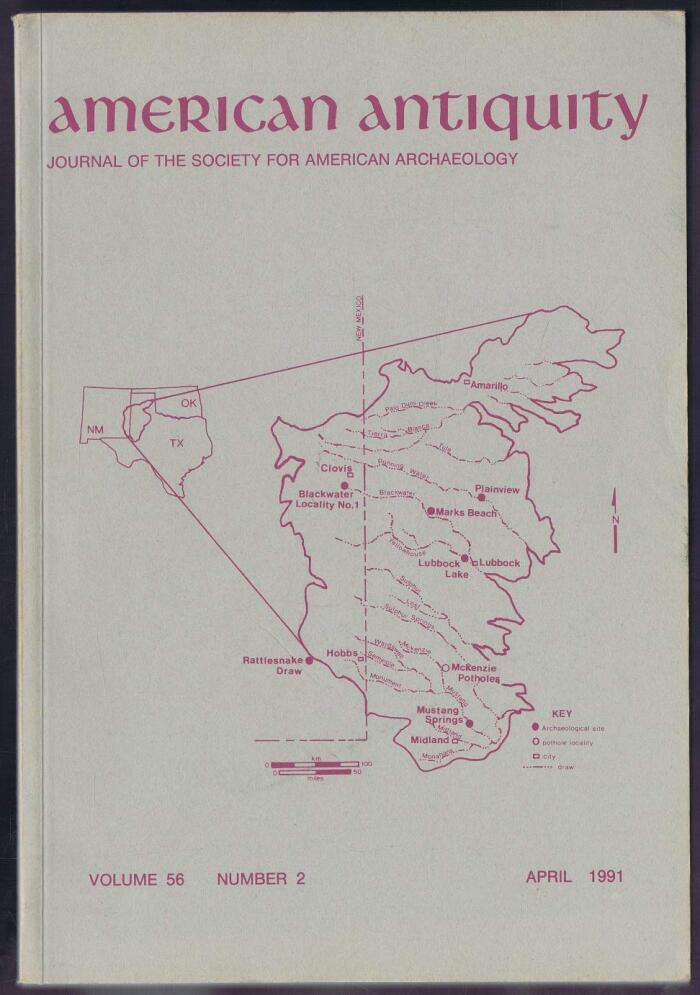 American Antiquity: Journal of the Society for American Archaeology (Vol. 56, Number 2, April 1991)