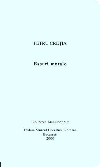 Eseuri morale