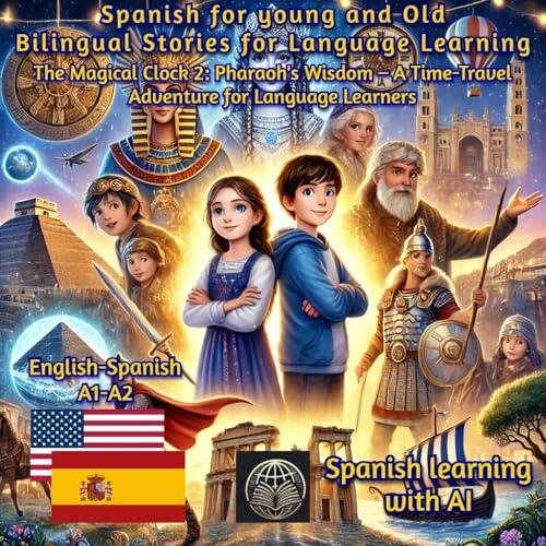 Spanish for young and Old Bilingual Stories for Language Learning: The Magical Clock 2: Pharaoh's Wisdom – A Time-Travel Adventure for Language Learners