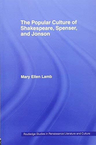 The Popular Culture of Shakespeare, Spenser and Jonson